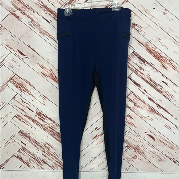 Stylish Women's Leggings - Navy and Black - Picture 1 of 5